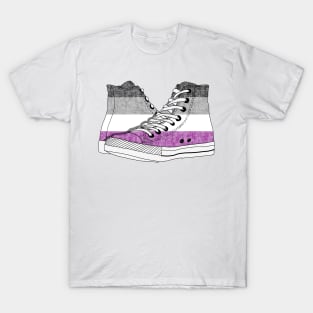 Asexual Pride Flag Hi-Top Design T-Shirt